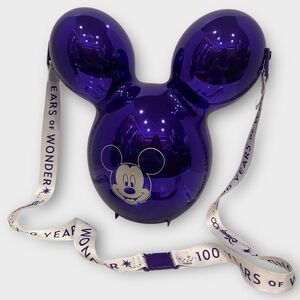 Disney 100 Years of Wonder Metallic Purple Mickey Balloon Popcorn Bucket 2023